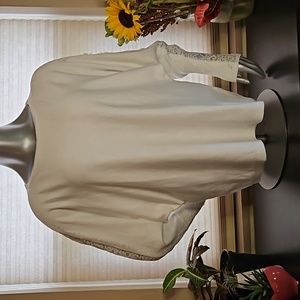 EUC Cable & Gauge Lace Sleeve Sweater - Size L